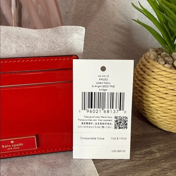 Kate Spade Glossy Red Card Case - Picture 9 of 10